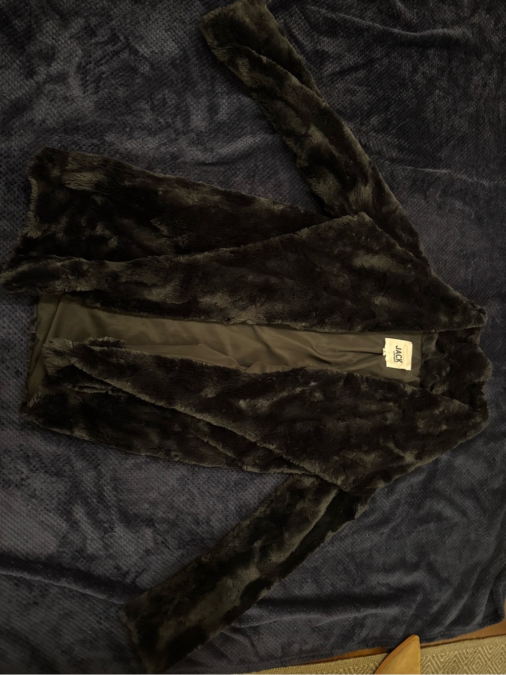 Jack by BB Dakota Black Faux Fur Teddy Jacket